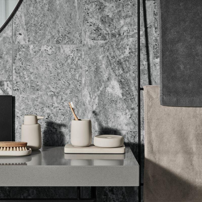 Blomus SONO Ceramic Moonbeam Cream Bathroom Tumbler