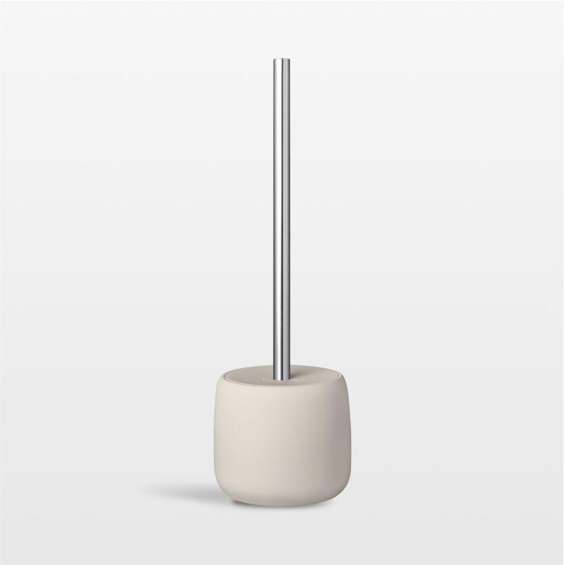 Blomus SONO Moonbeam Cream Decorative Toilet Plunger and Holder