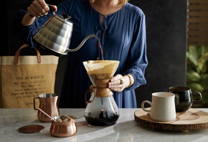 Chemex ® 8-Cup Glass Pour-Over Coffee Maker with Natural Wood Collar