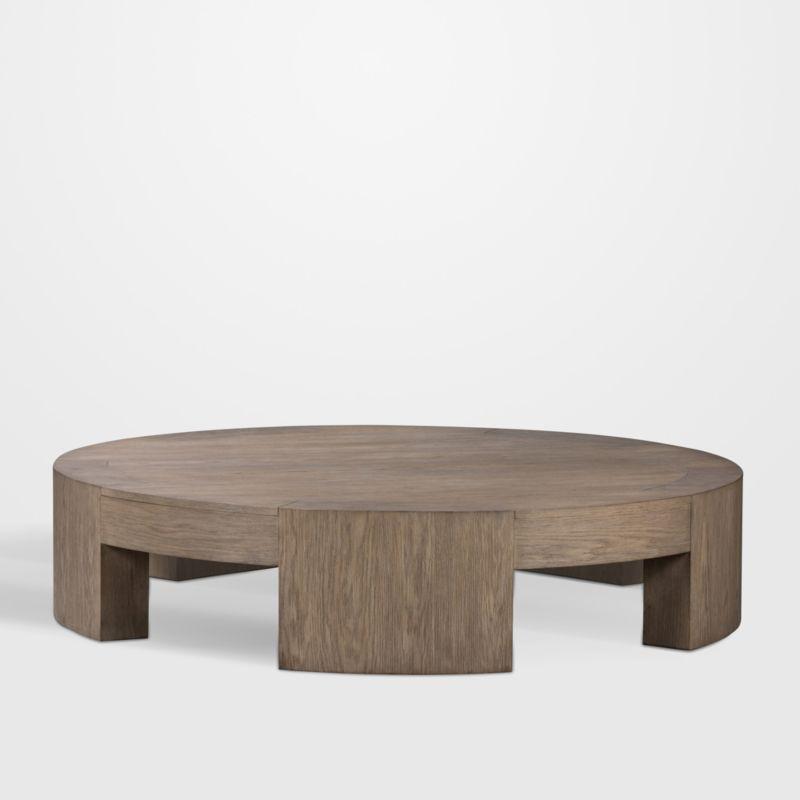 Sheffield Brown Wood 60" Round Coffee Table