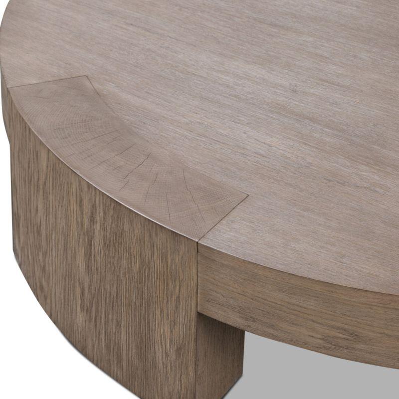 Sheffield Brown Wood 60" Round Coffee Table