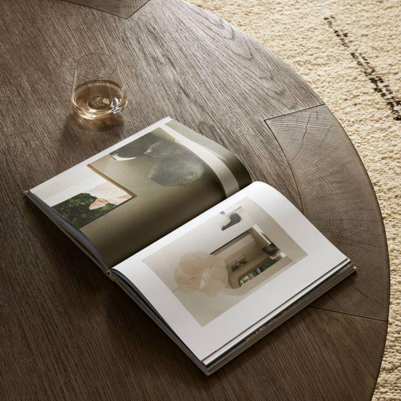 Sheffield Brown Wood 60" Round Coffee Table