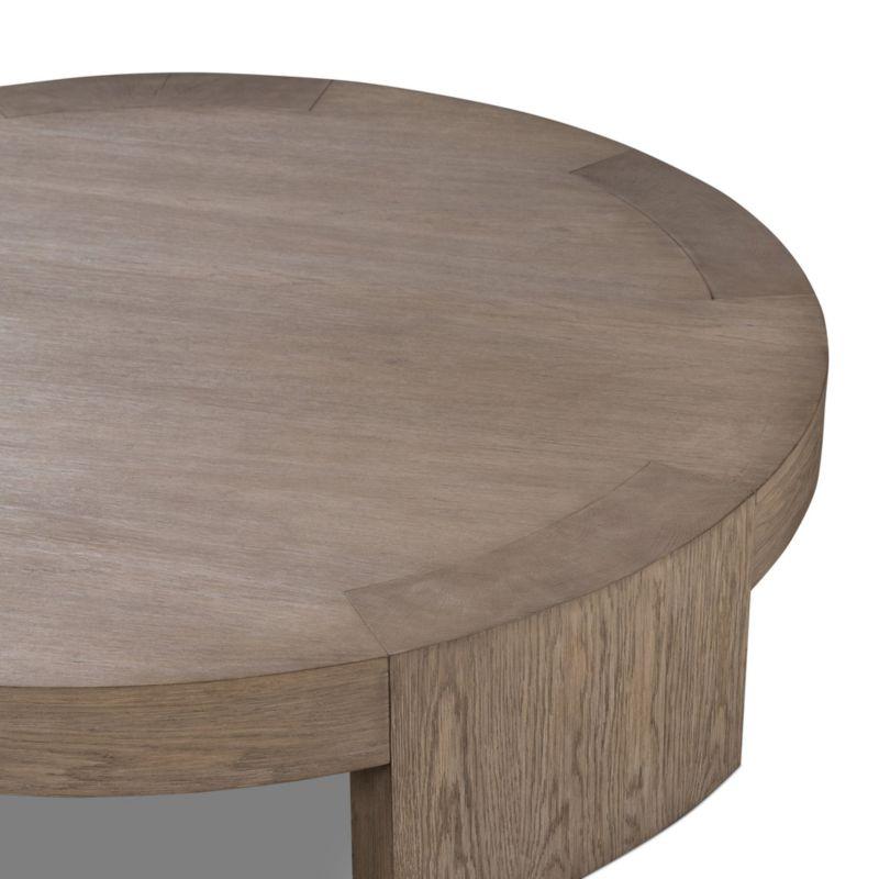 Sheffield Brown Wood 60" Round Coffee Table