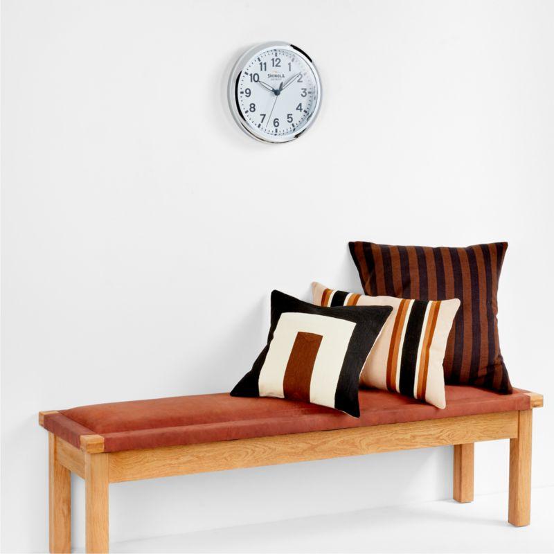 Shinola Runwell Chrome & White Wall Clock