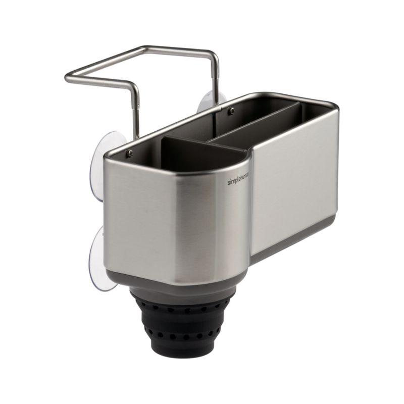 Brushed Stainless Steel Suction Mount Sink Caddy