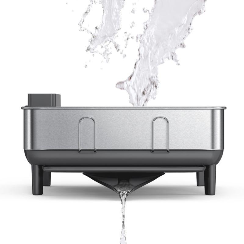 Simplehuman Compact Dish Drying Rack, Brushed Stainless Steel Frame