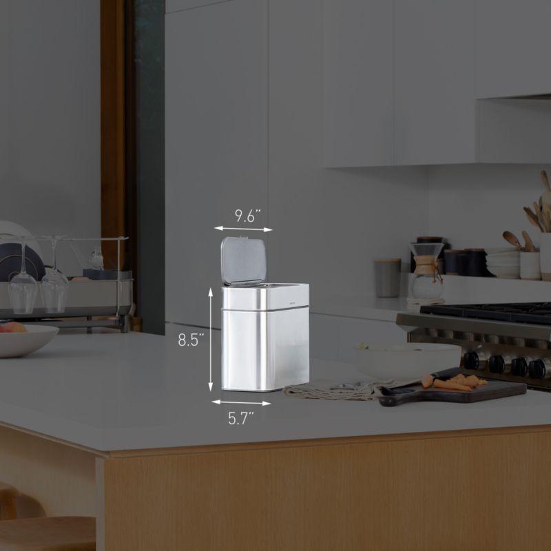 Simplehuman 4 Liter Compost Caddy, Brushed Stainless Steel