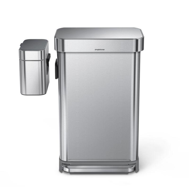 Simplehuman 4 Liter Compost Caddy, Brushed Stainless Steel