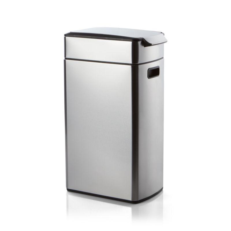 Simplehuman 40 Liter Slim Touch Bar Trash Can, Brushed Stainless Steel