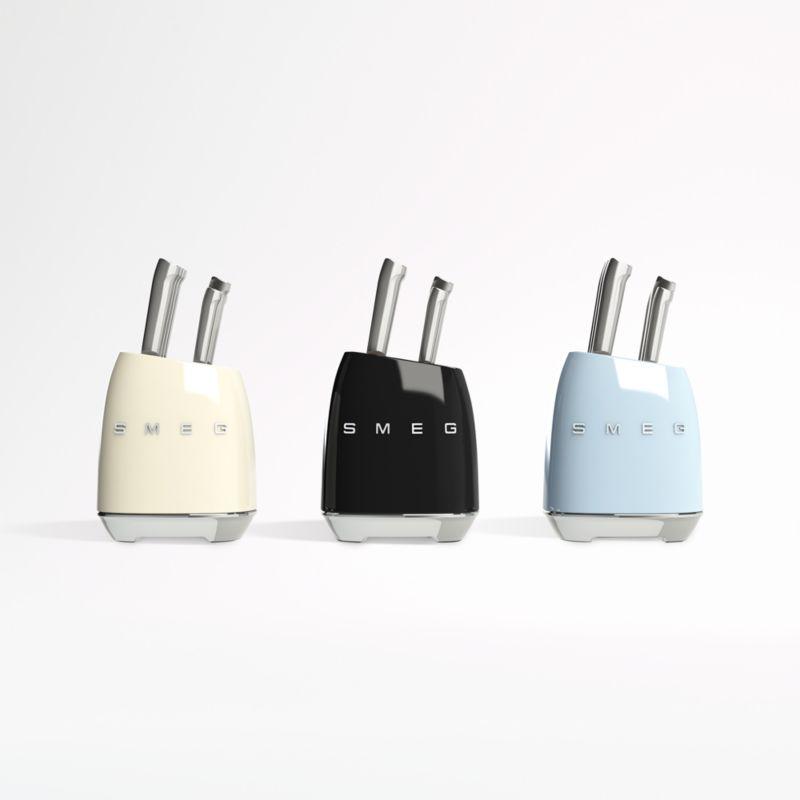 SMEG Creme 7-Piece Knife Block Set