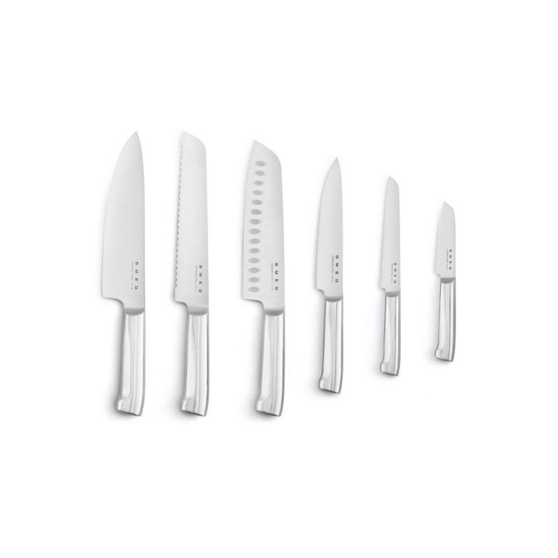 SMEG Creme 7-Piece Knife Block Set