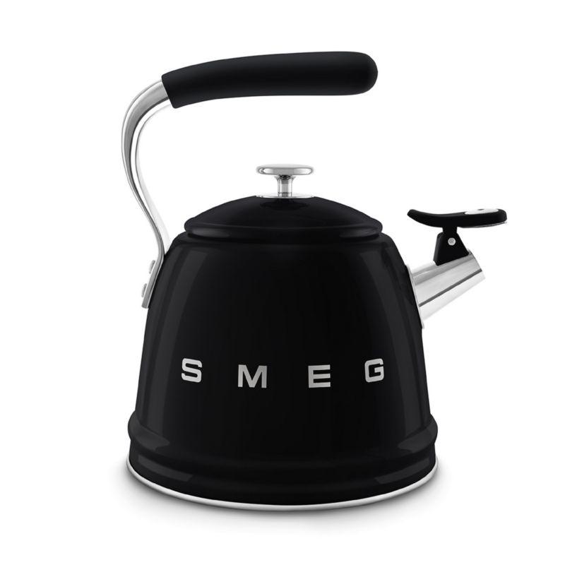 SMEG Black Whistling Stovetop Kettle