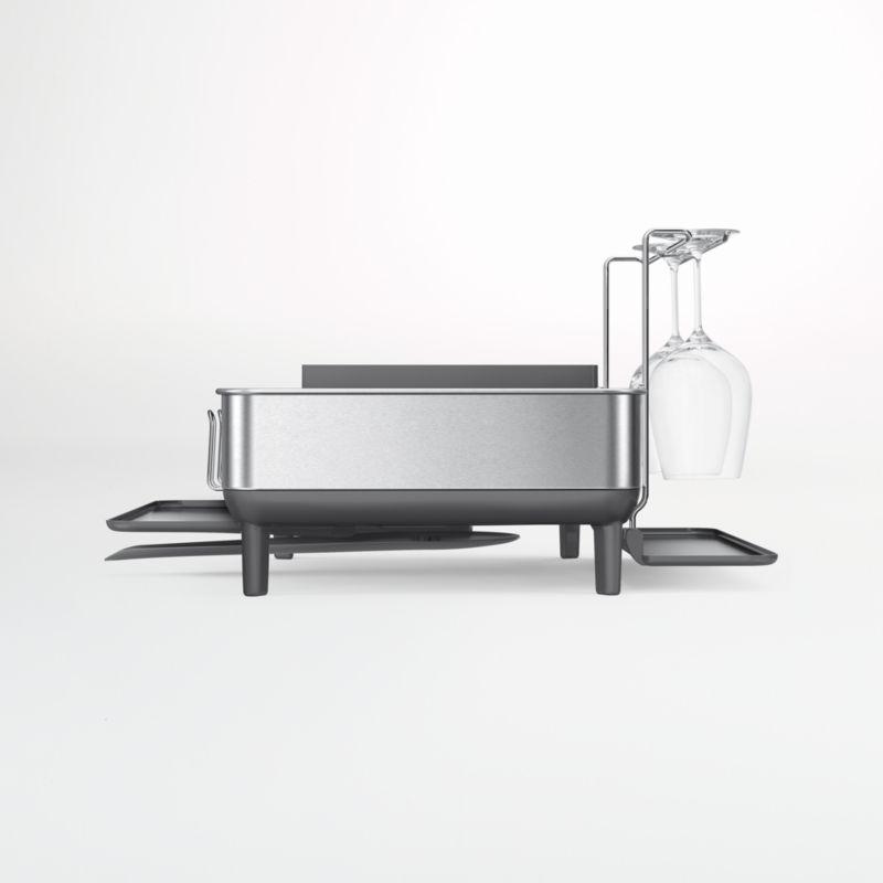 Simplehuman Kitchen Dish Drying Rack, Brushed Stainless Steel