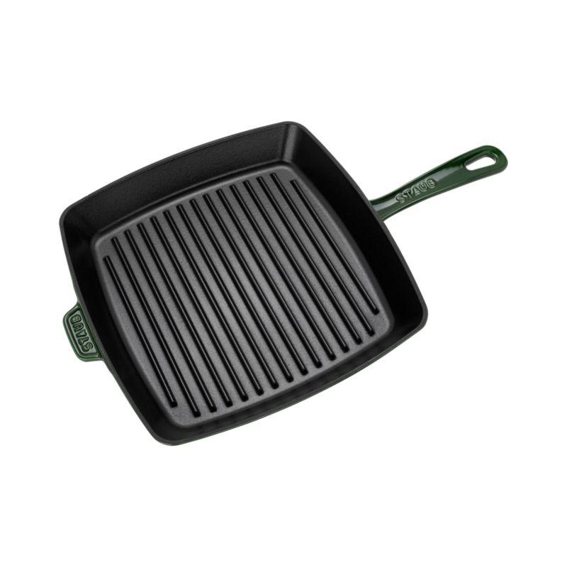 Staub 12" Basil Enameled Cast Iron Square Grill Pan