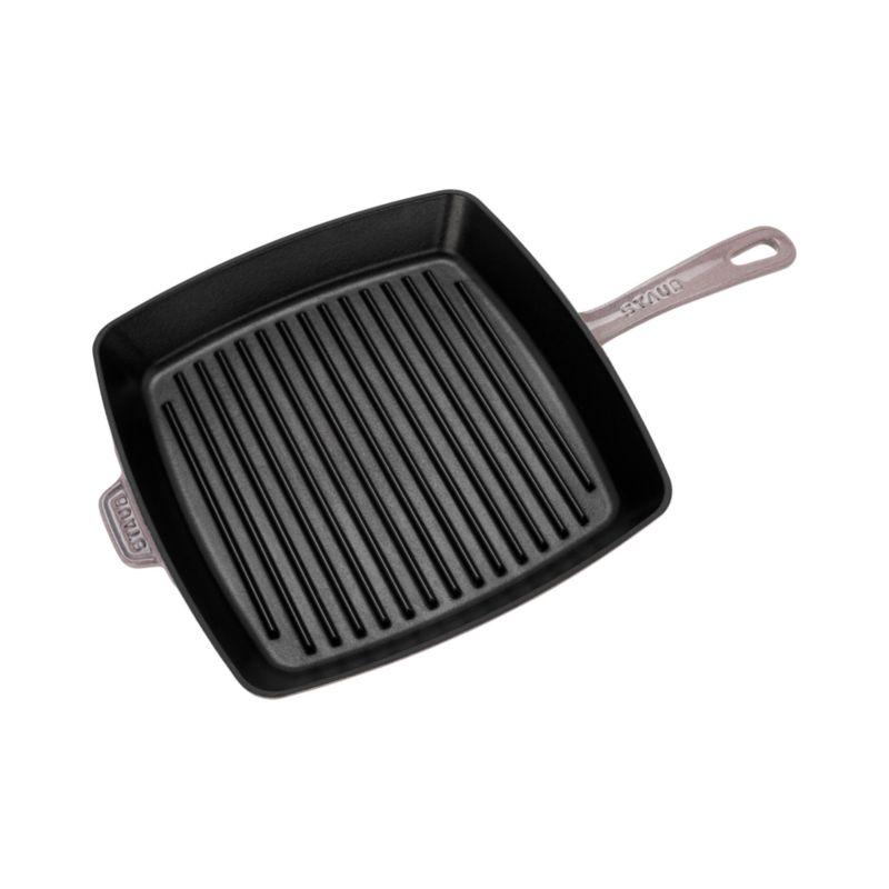 Staub 12" Lilac Enameled Cast Iron Square Grill Pan