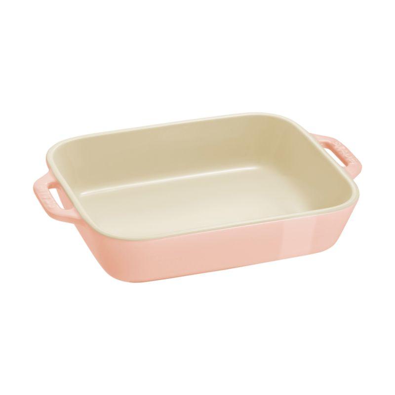 Staub Macaron Pastel Pink Rectangular Bakers, Set of 2