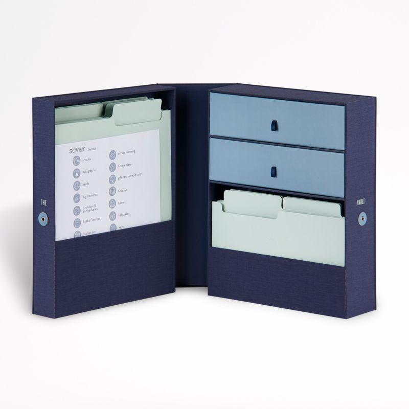 The Vault All-in-One Blue Desk Organizer