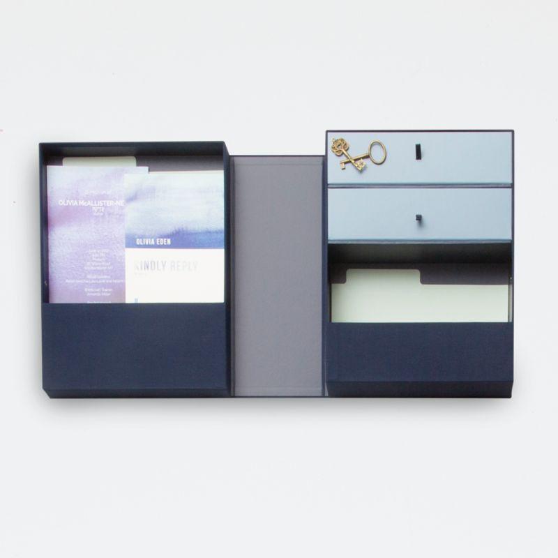 The Vault All-in-One Blue Desk Organizer