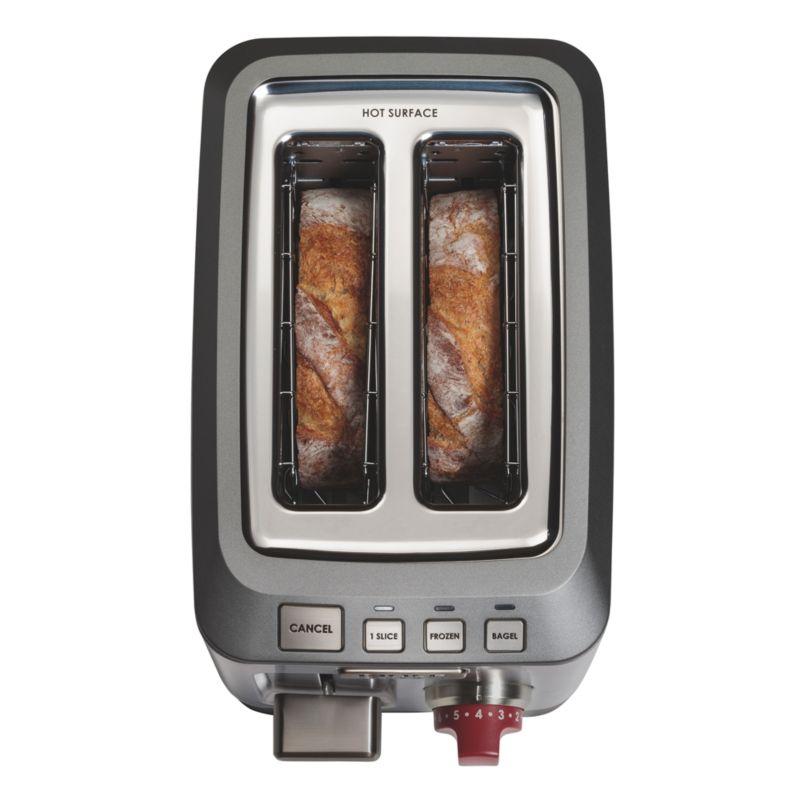 Wolf Gourmet 2-Slice Toaster with 1-Slice Toasting and Red Knob