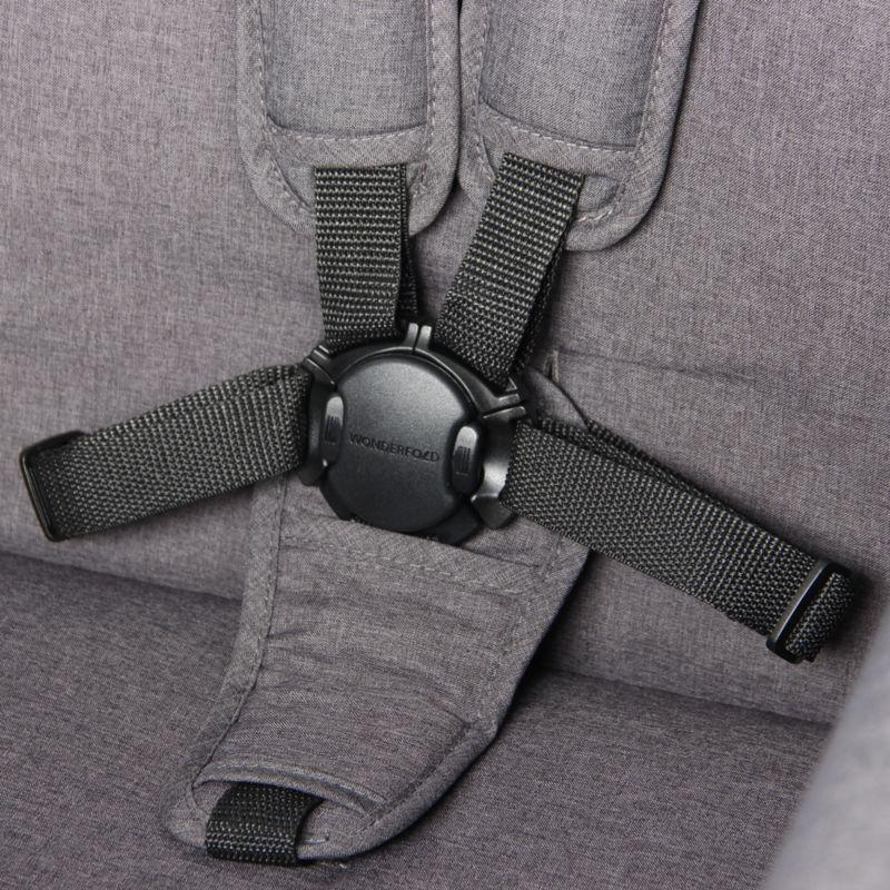 Wonderfold W2 Luxe Charcoal Gray Double Kids Stroller Wagon