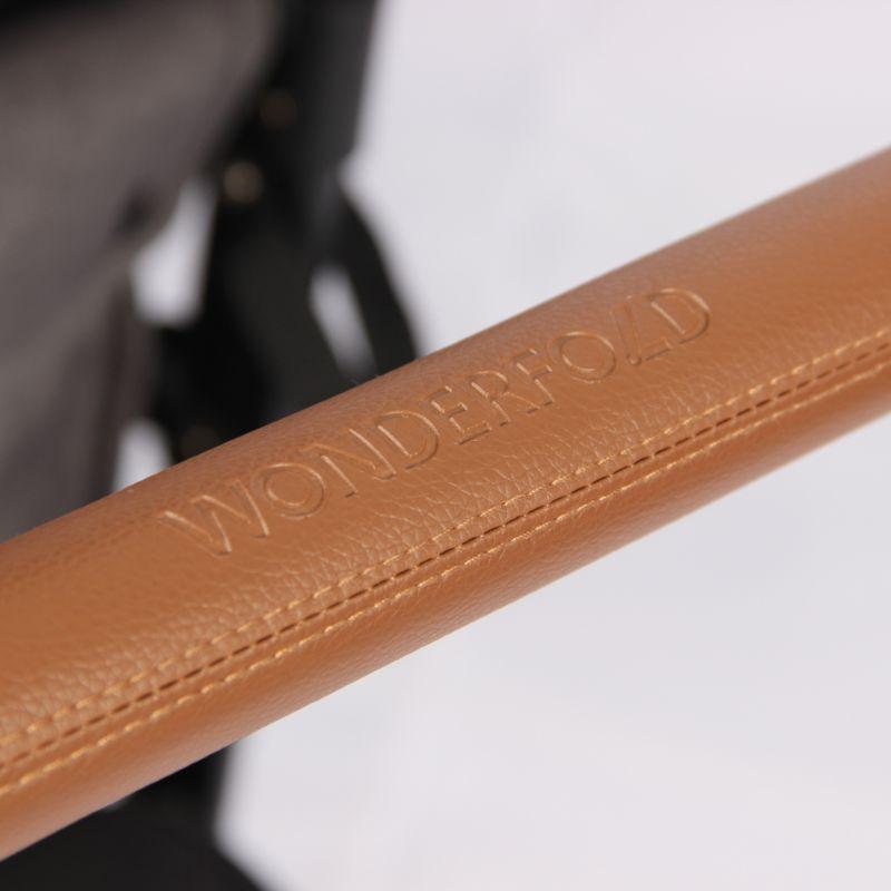 Wonderfold W2 Luxe Charcoal Gray Double Kids Stroller Wagon