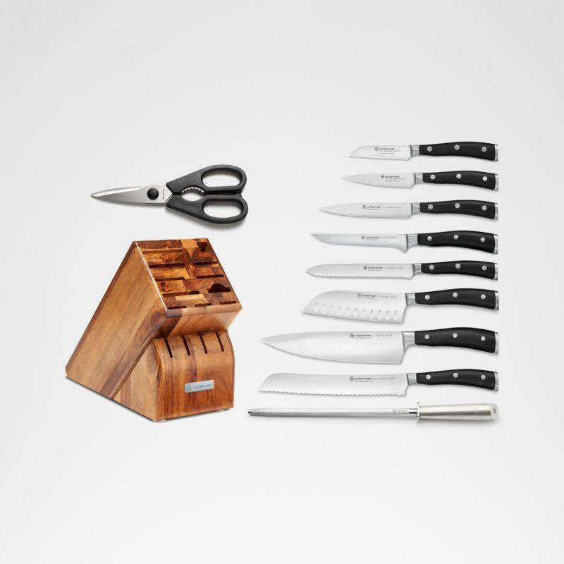 Wusthof ® Classic Ikon 11-Piece Acacia Knife Block Set