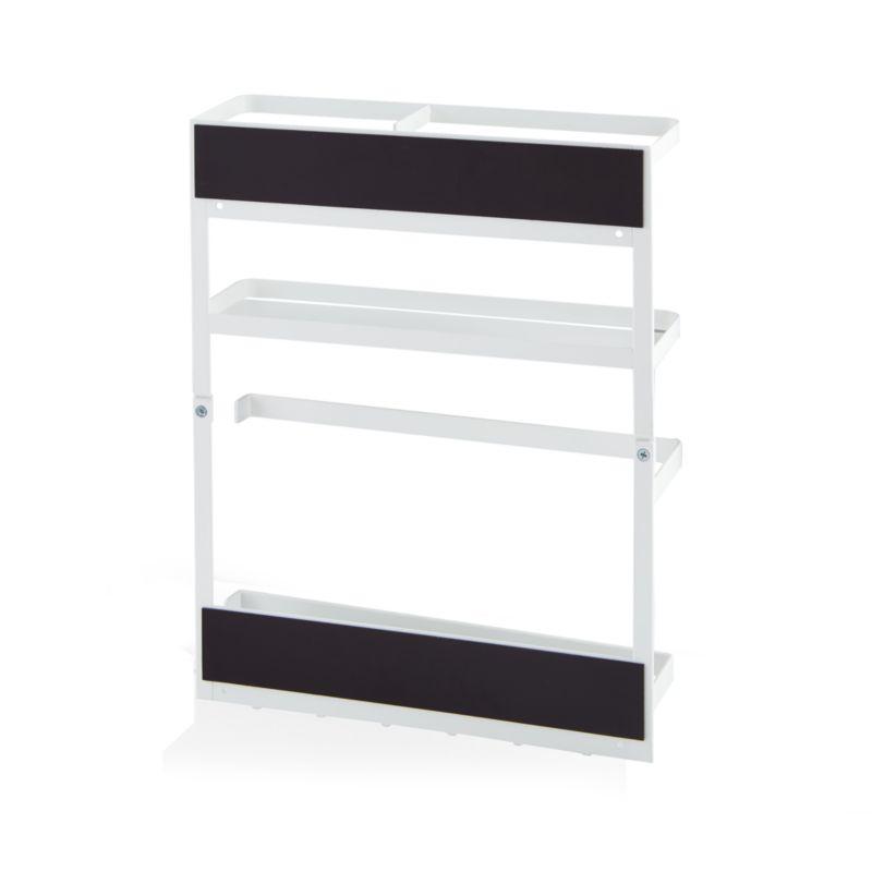 Yamazaki White Magnetic Kitchen Organization Rack