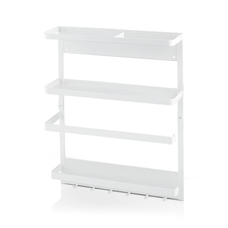 Yamazaki White Magnetic Kitchen Organization Rack