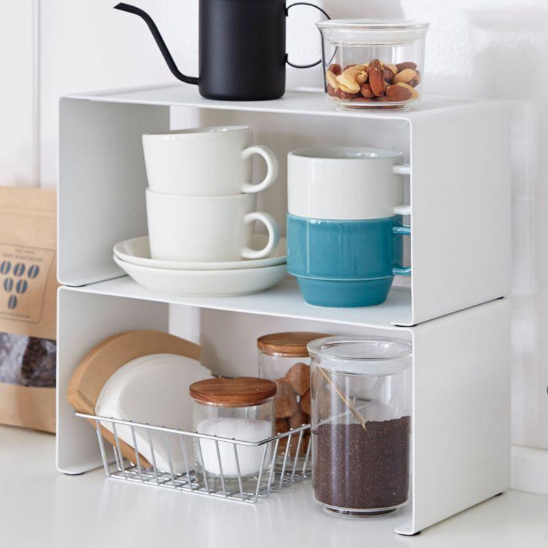 Yamazaki Tower Small White Kitchen Steel Rack