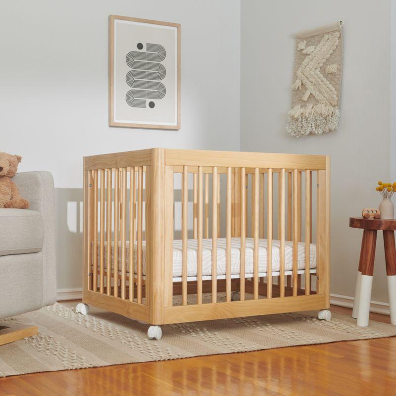 Babyletto Yuzu Natural Wood 8-in-1 Convertible Baby Crib with All Stages Conversion Kit