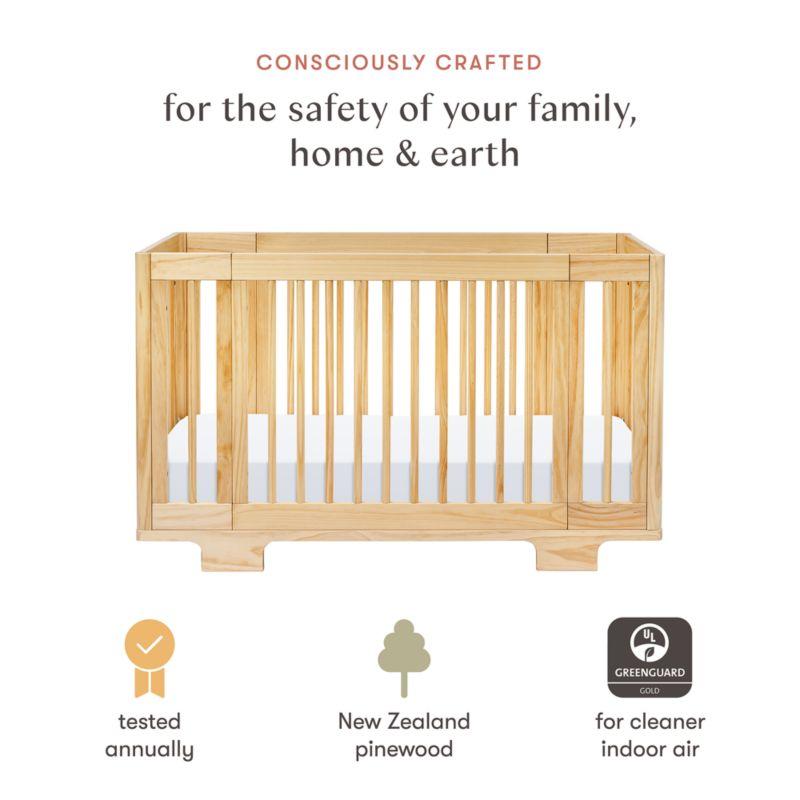 Babyletto Yuzu Natural Wood 8-in-1 Convertible Baby Crib with All Stages Conversion Kit