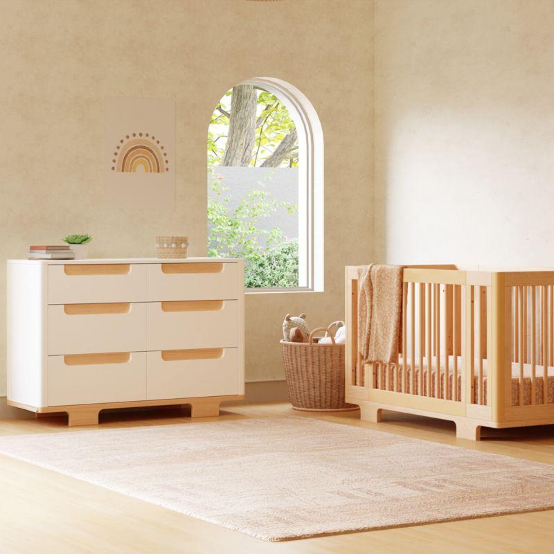 Babyletto Yuzu Natural Wood 8-in-1 Convertible Baby Crib with All Stages Conversion Kit