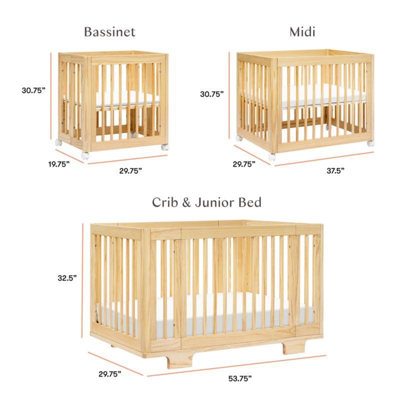 Babyletto Yuzu Natural Wood 8-in-1 Convertible Baby Crib with All Stages Conversion Kit