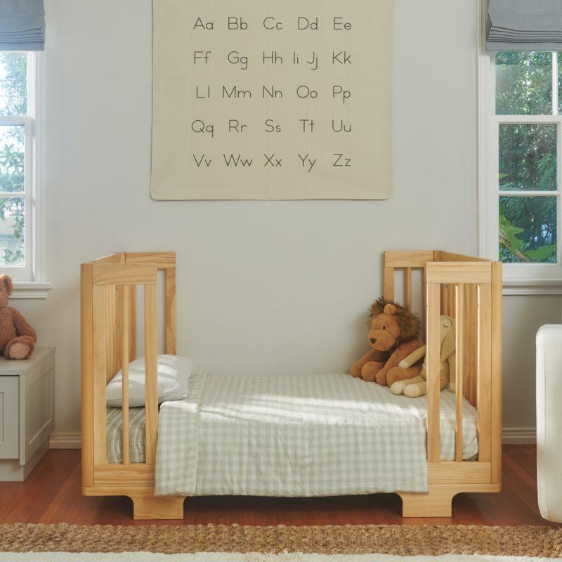 Babyletto Yuzu Natural Wood 8-in-1 Convertible Baby Crib with All Stages Conversion Kit