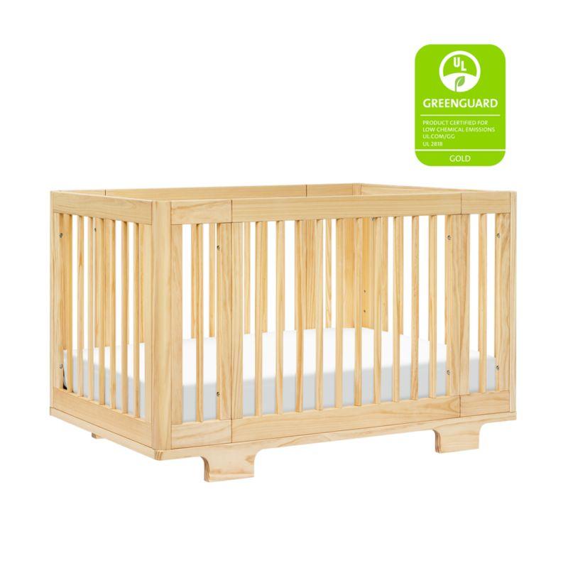 Babyletto Yuzu Natural Wood 8-in-1 Convertible Baby Crib with All Stages Conversion Kit