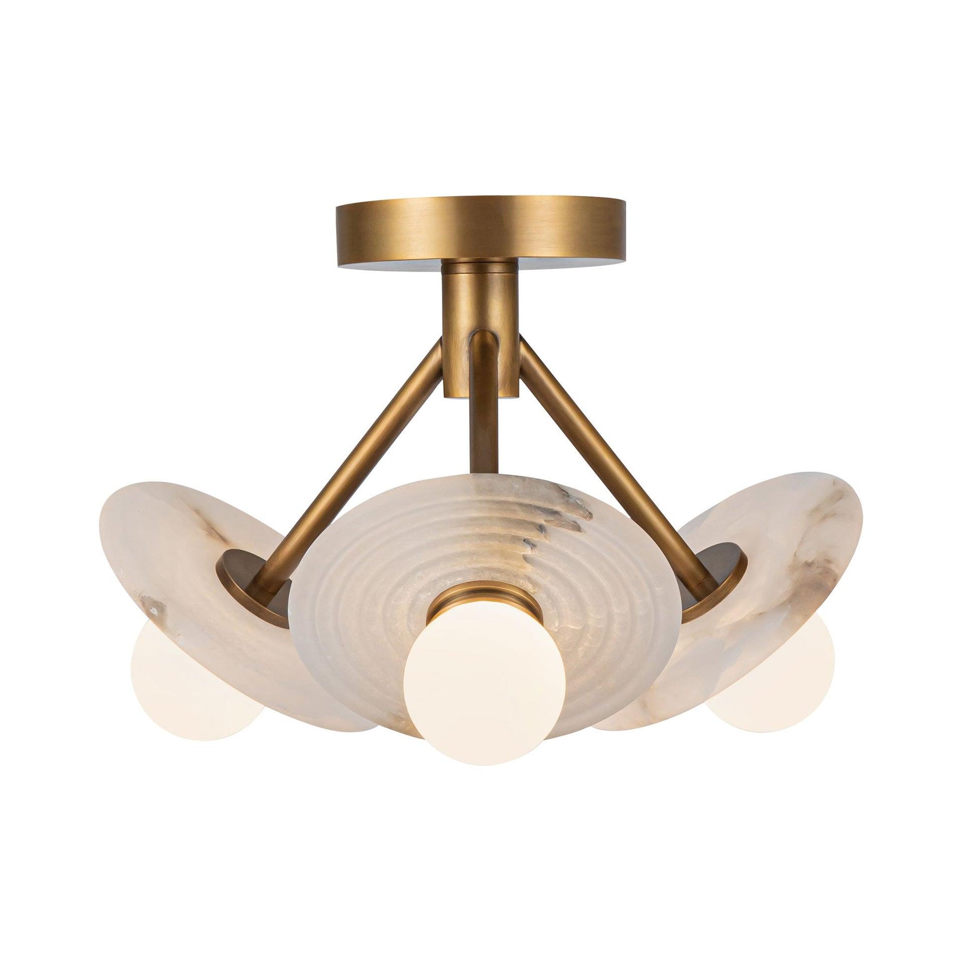 Dahlia Glass Semi Flush Mount