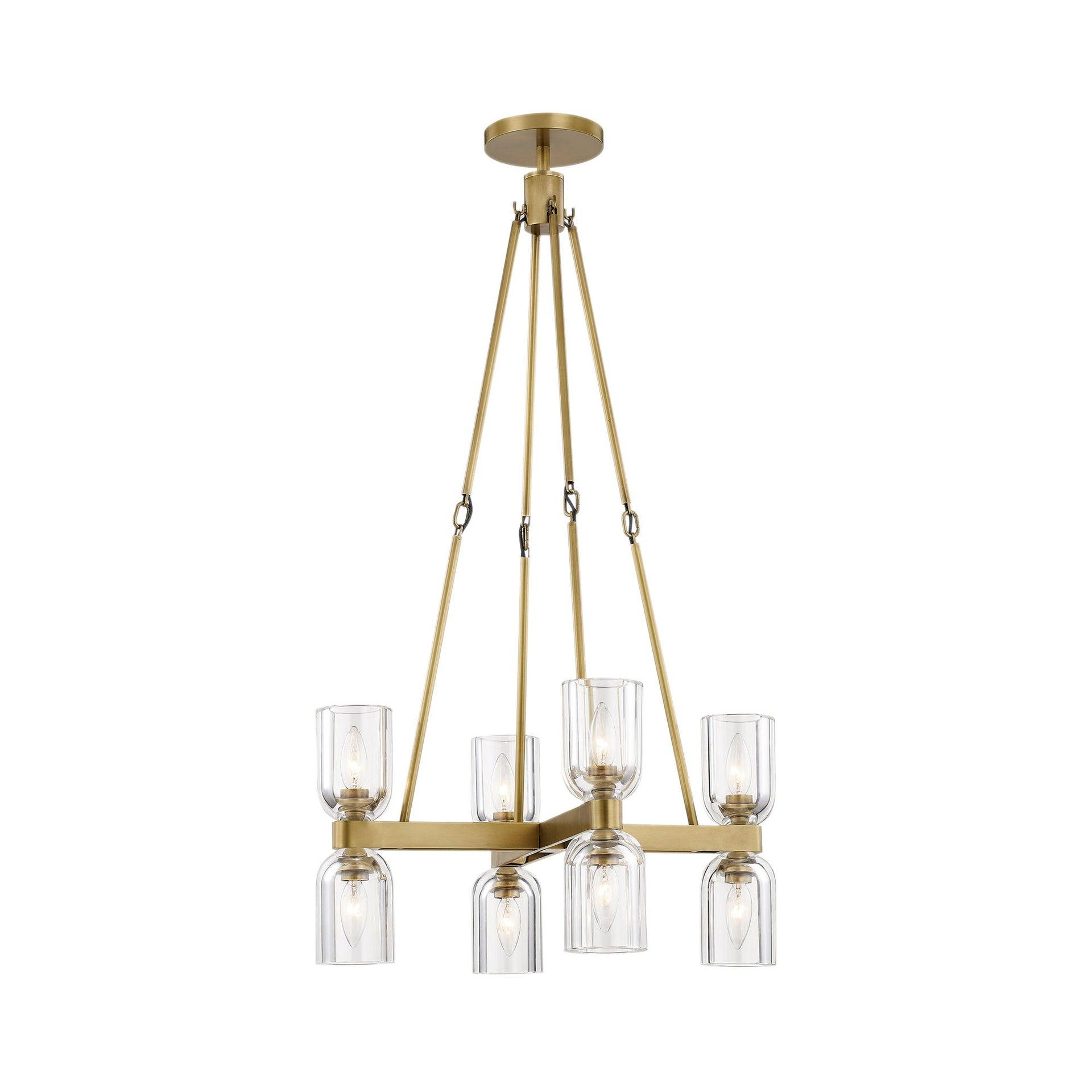 Lucian 8 - Light Modern Linear Chandelier