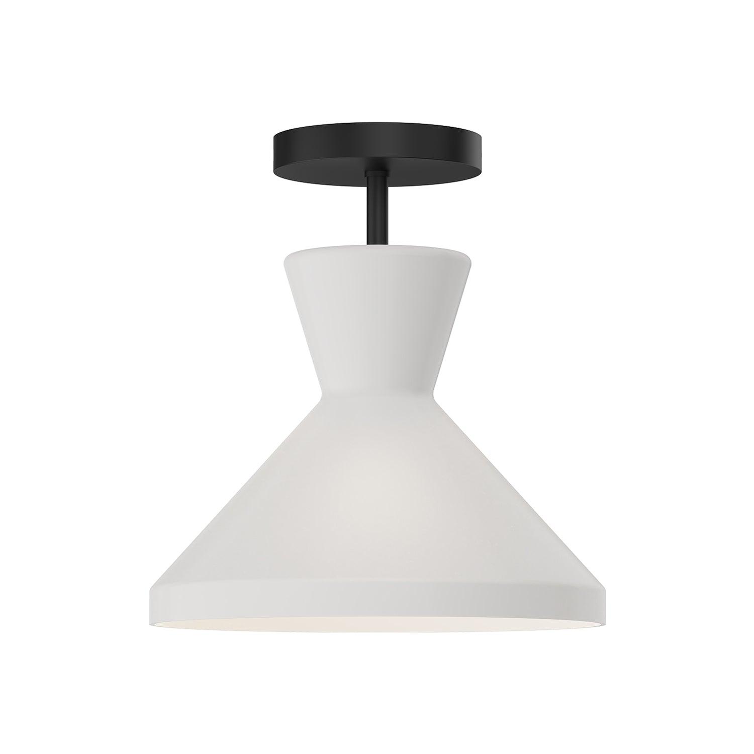 Davana Single Light Glass Semi Flush Mount