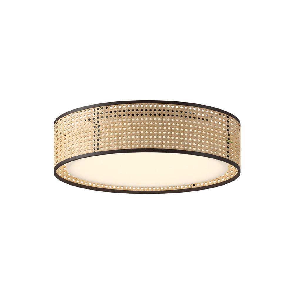 Lyla Rattan LED Flush Mount