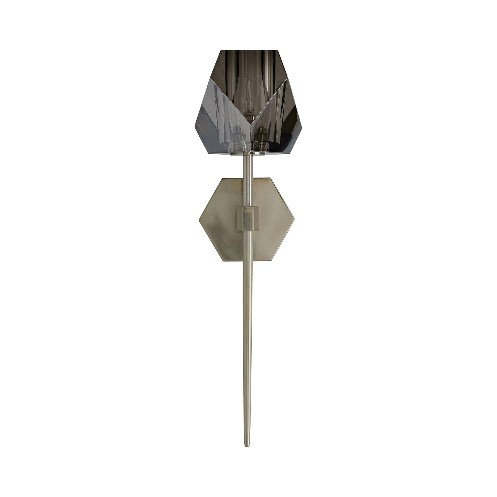 Gemma Dimmable Wallchiere Sconce in Black and Pale Brass