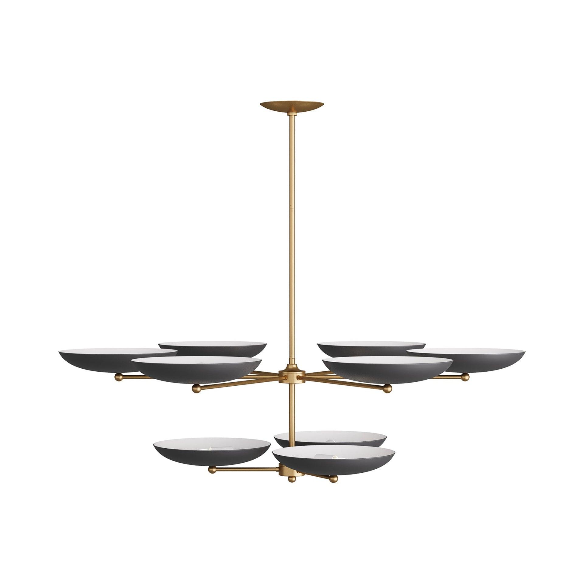 Griffith Bronze and Brass Two Tiered Outdoor Chandelier