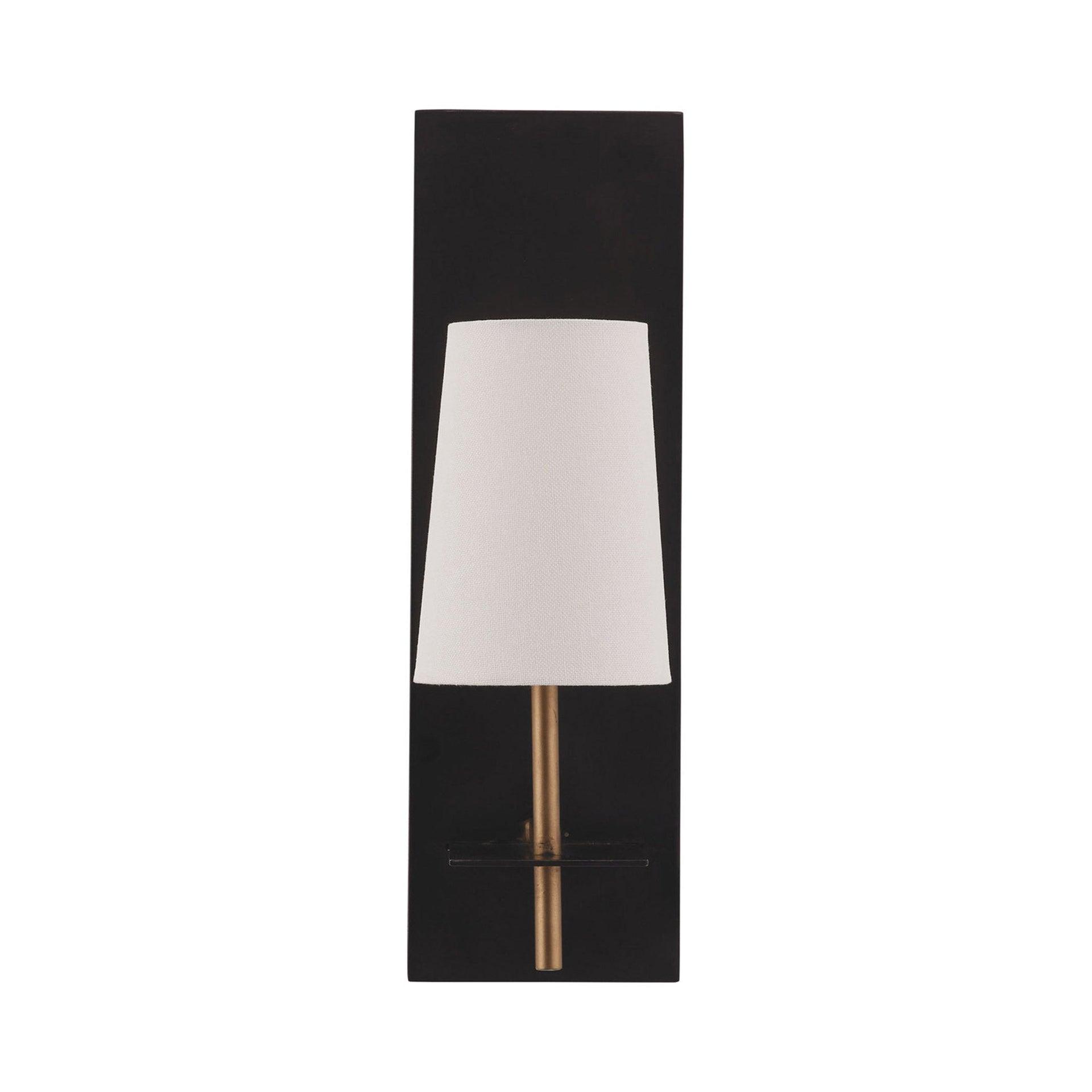 Neo 18" Blackened Iron Wallchiere with Antique Brass Collar