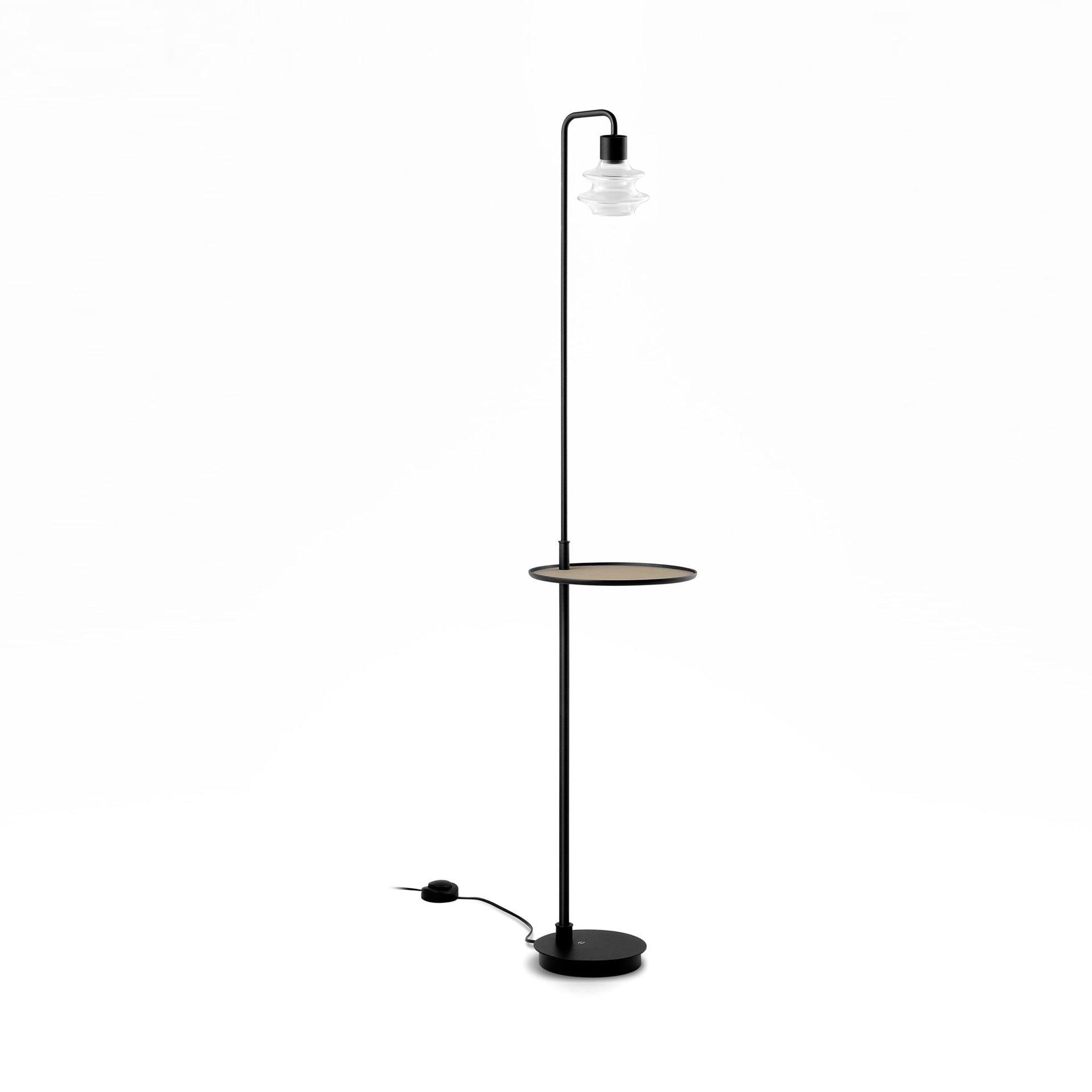 Bover Drop 51.57'' Ebony Black Task Floor Lamp with USB