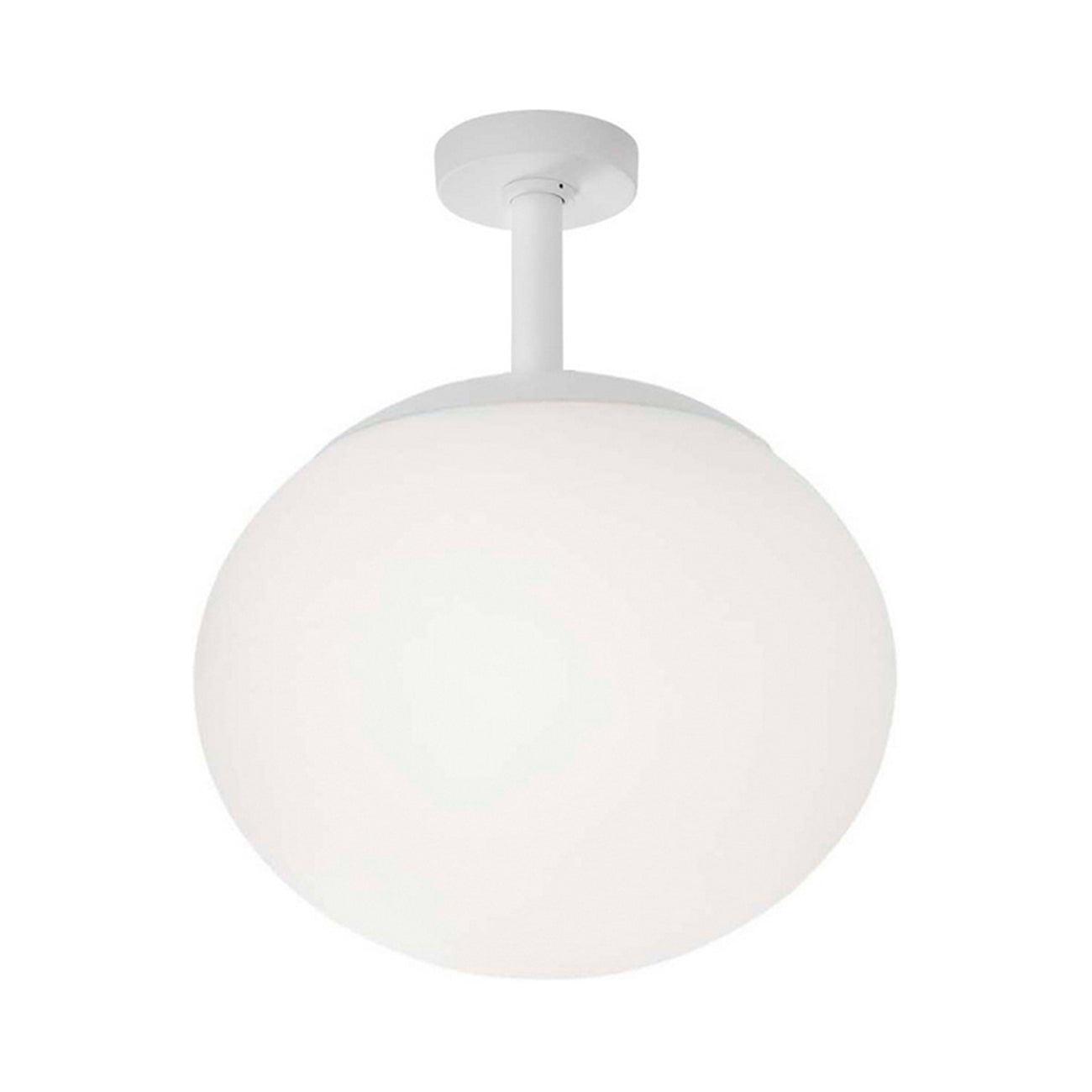 Elipse White 19.69'' W LED Outdoor Semi Flush Mount
