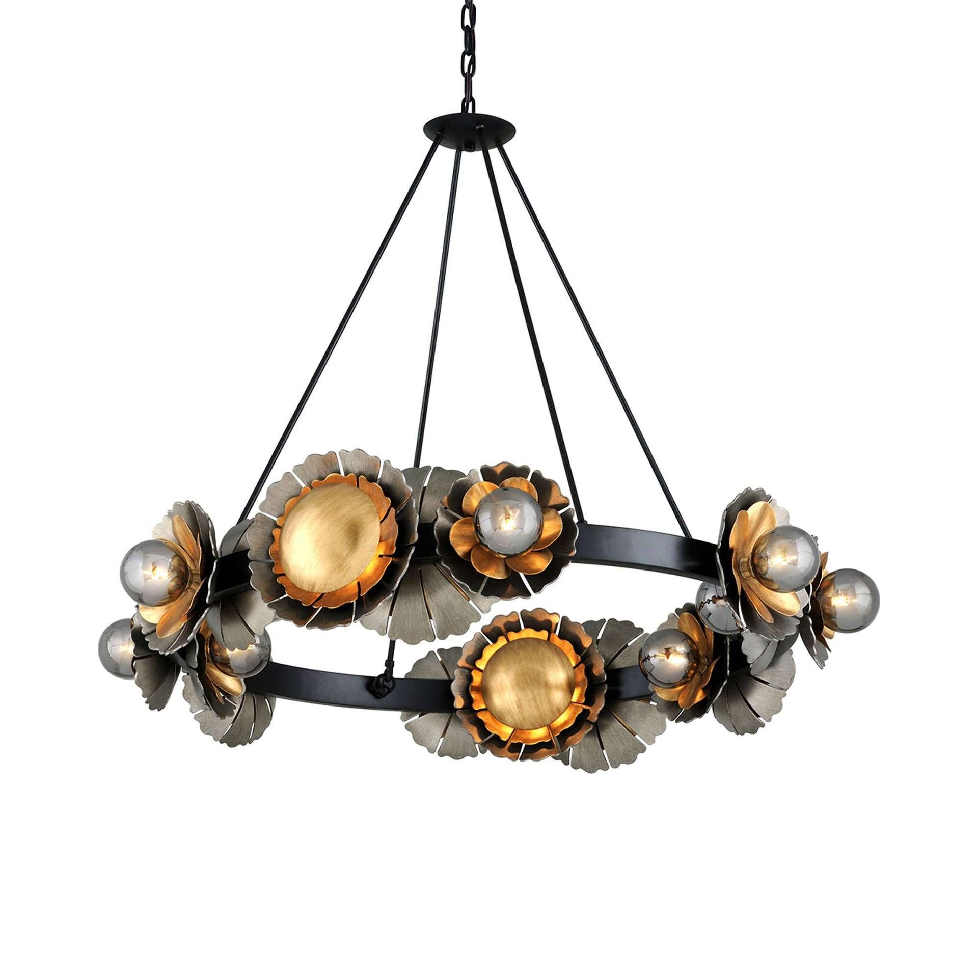 Corbett Lighting Magic Garden 16-Light Unique / Statement Wagon Wheel Chandelier