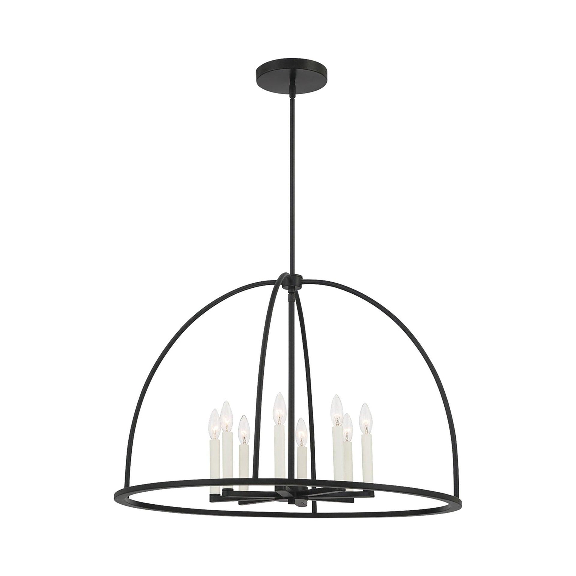 Crystorama Lighting Abbott 8 - Light Chandelier in  Black