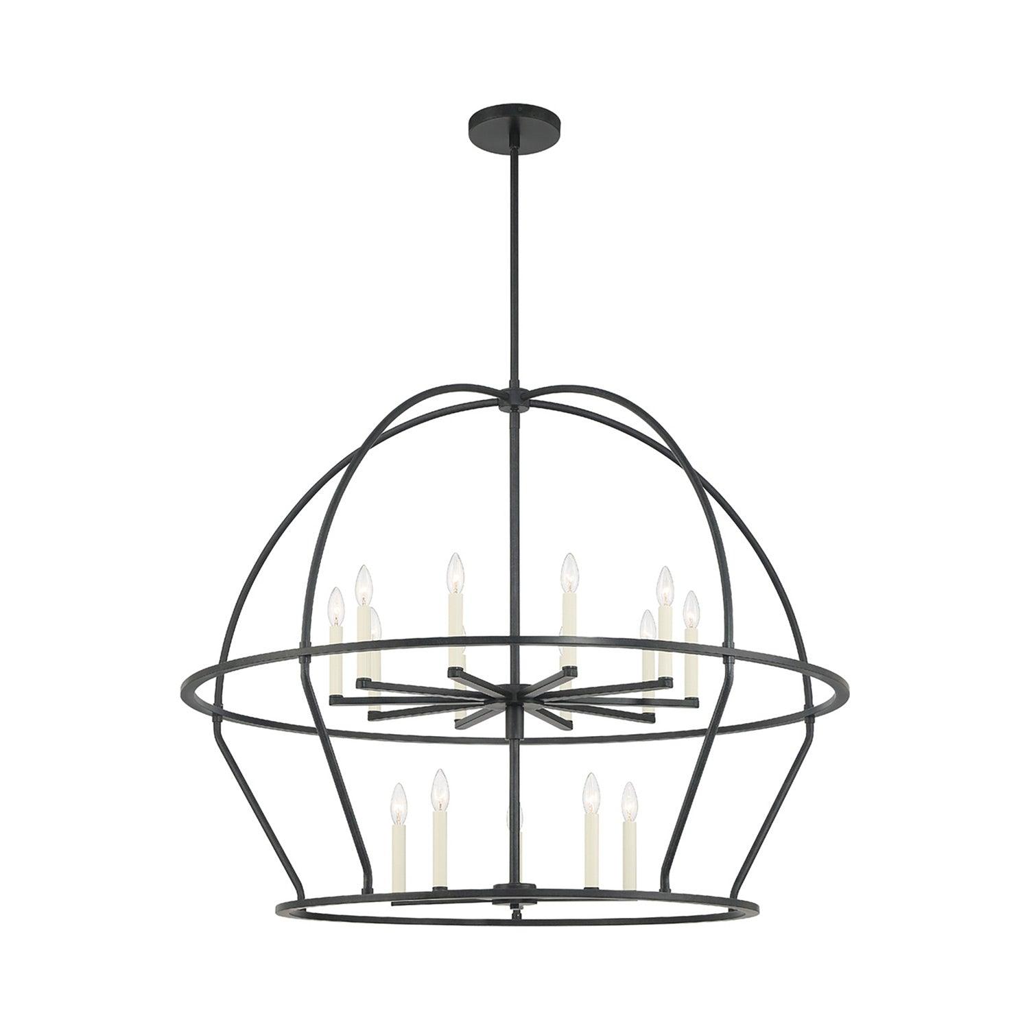 Crystorama Lighting Abbott 15 - Light Chandelier in  Black