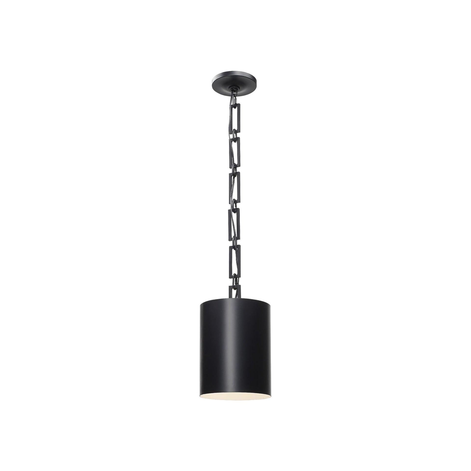Crystorama Lighting Alston 1 - Light Chandelier in  Matte Black/White