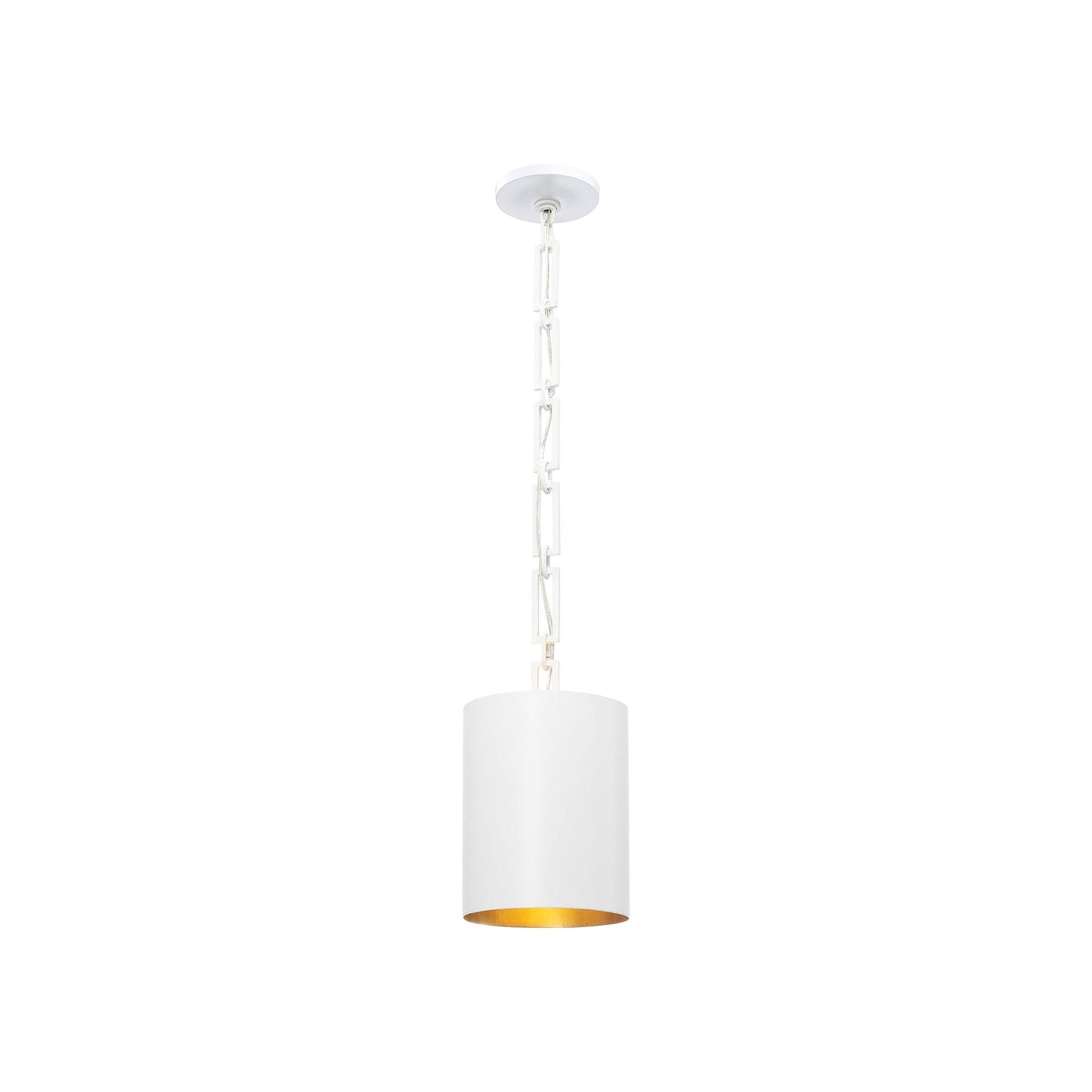Crystorama Lighting Alston 1 - Light Chandelier in  Matte White/Antique Gold