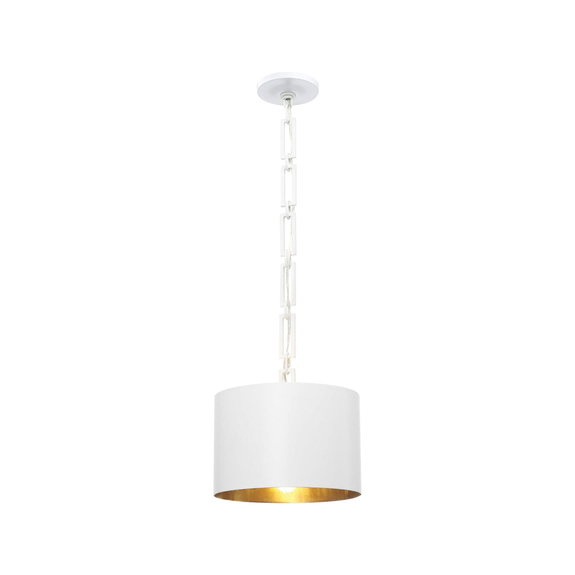 Crystorama Lighting Alston 1 - Light Chandelier in  Matte White/Antique Gold
